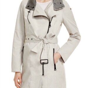 Marc New York by Andrew Marc Dove Grey Trench/Rain Coat (size: Large)